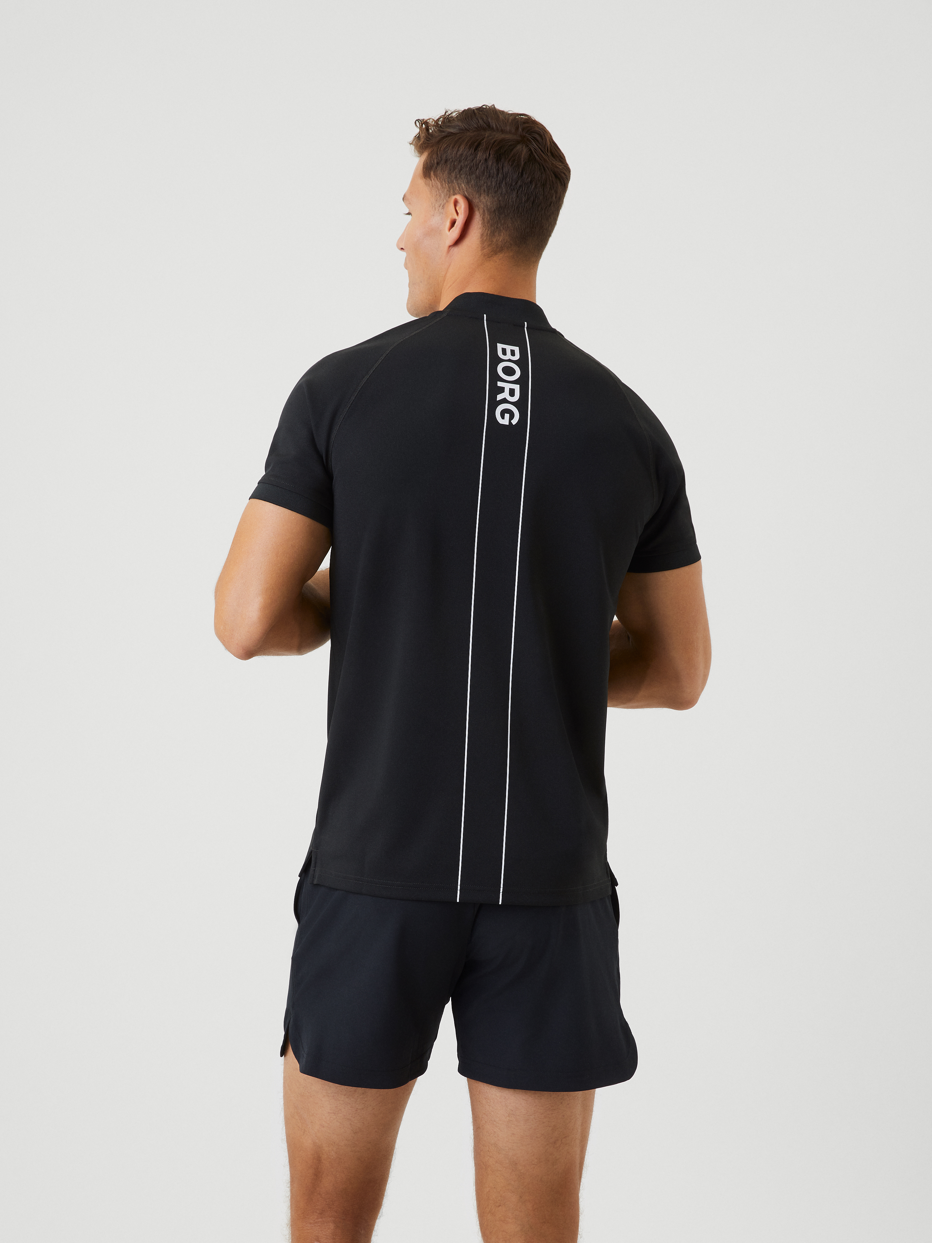 Ace Performance Zip Polo Herre Black Beauty