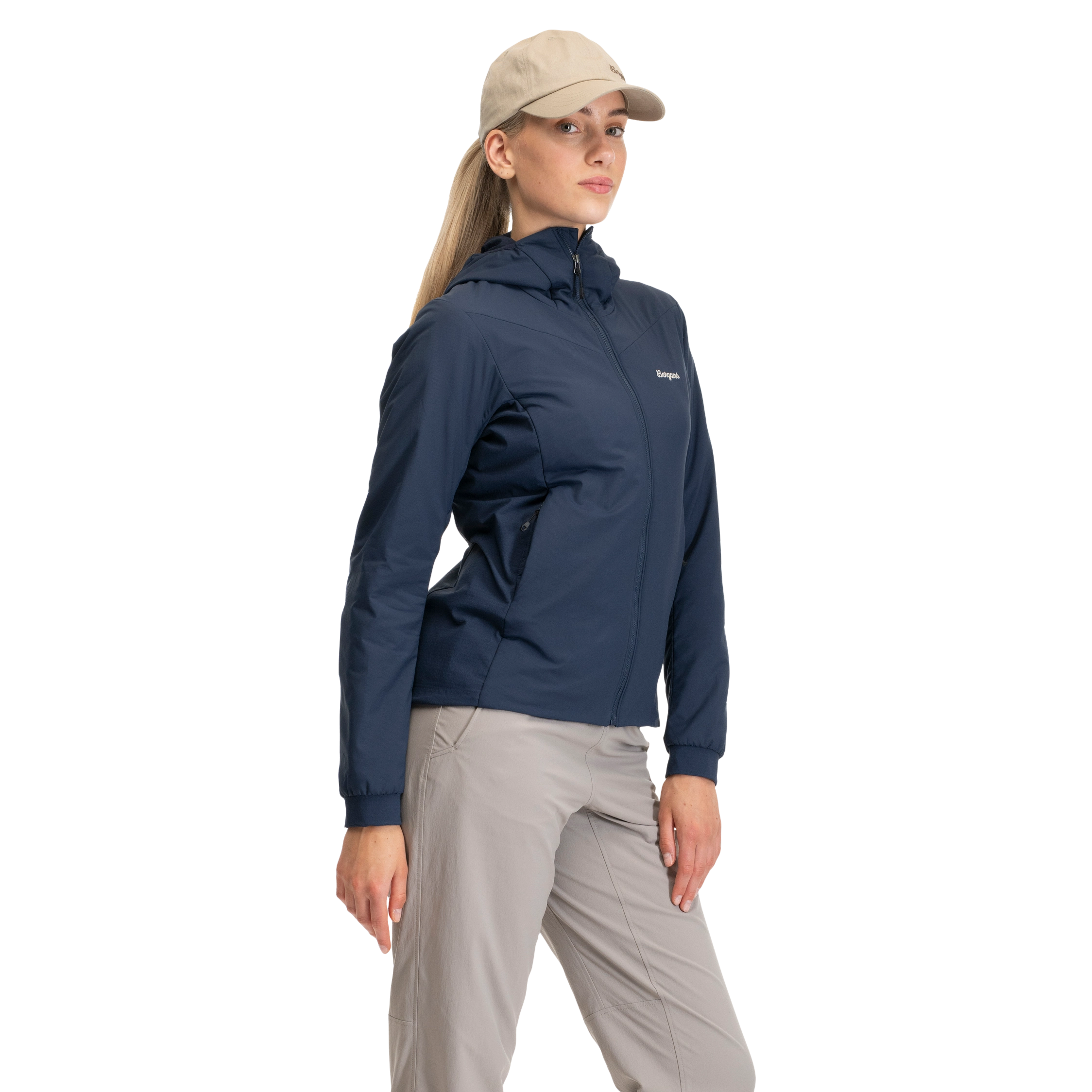 Holo Insulated Hood Jacket Women Navy Blue