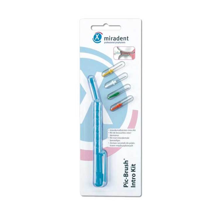 Miradent Interd.PIC-Brush Intro Kit blau tra.1H + 4B, 1 St