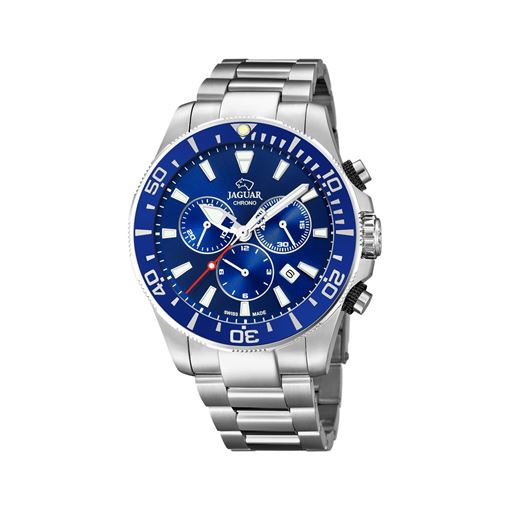 Jaguar J861 Herreur, Stål/Blå, 43 mm