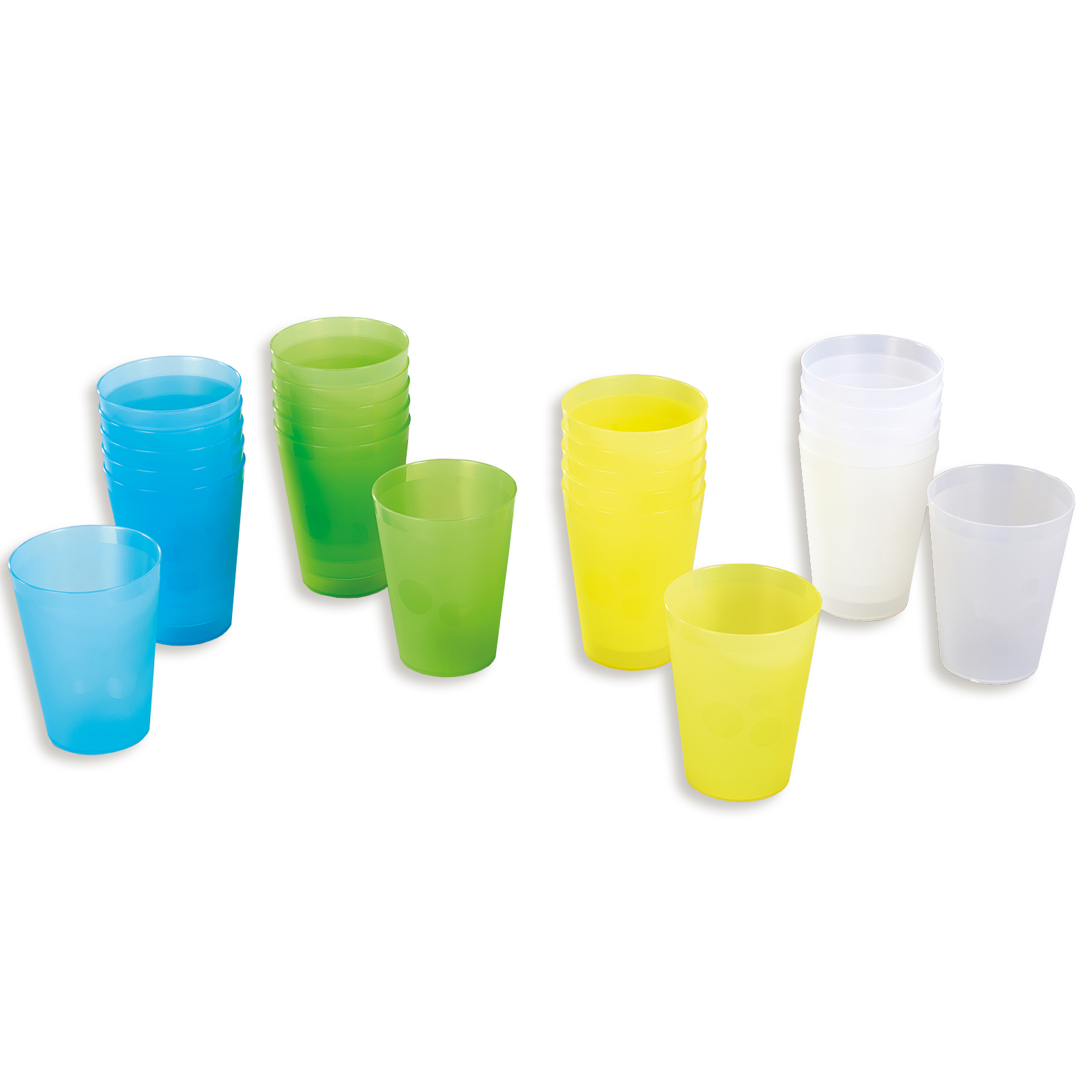 Plastikbecher - 6-teilig - sortiert - Farbe nicht wählbar