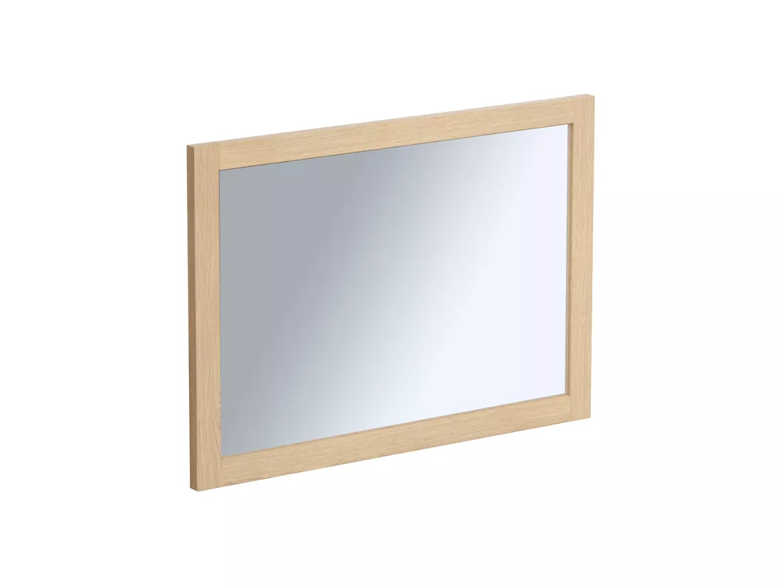 Miroir rectangulaire avec contour placage chêne - L50 x H70 cm - TIMEA