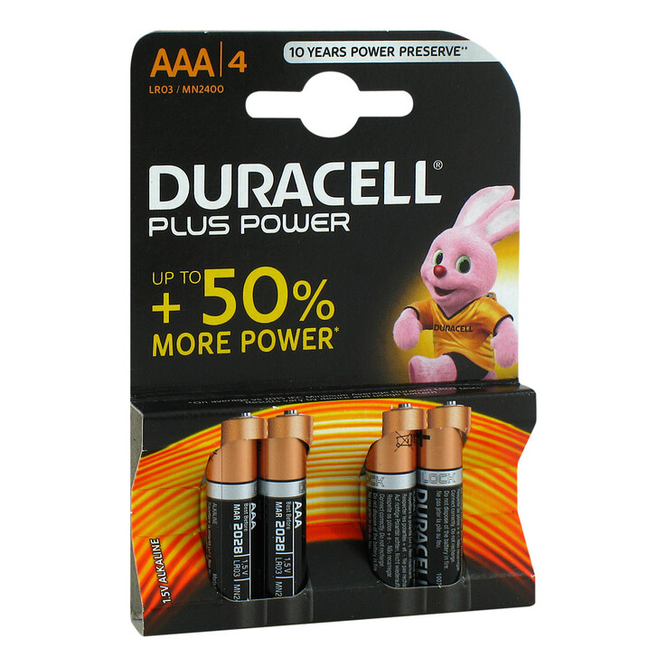 Batterien Micro LR 03 AAA MN2400 Duracell Plus, 4 St