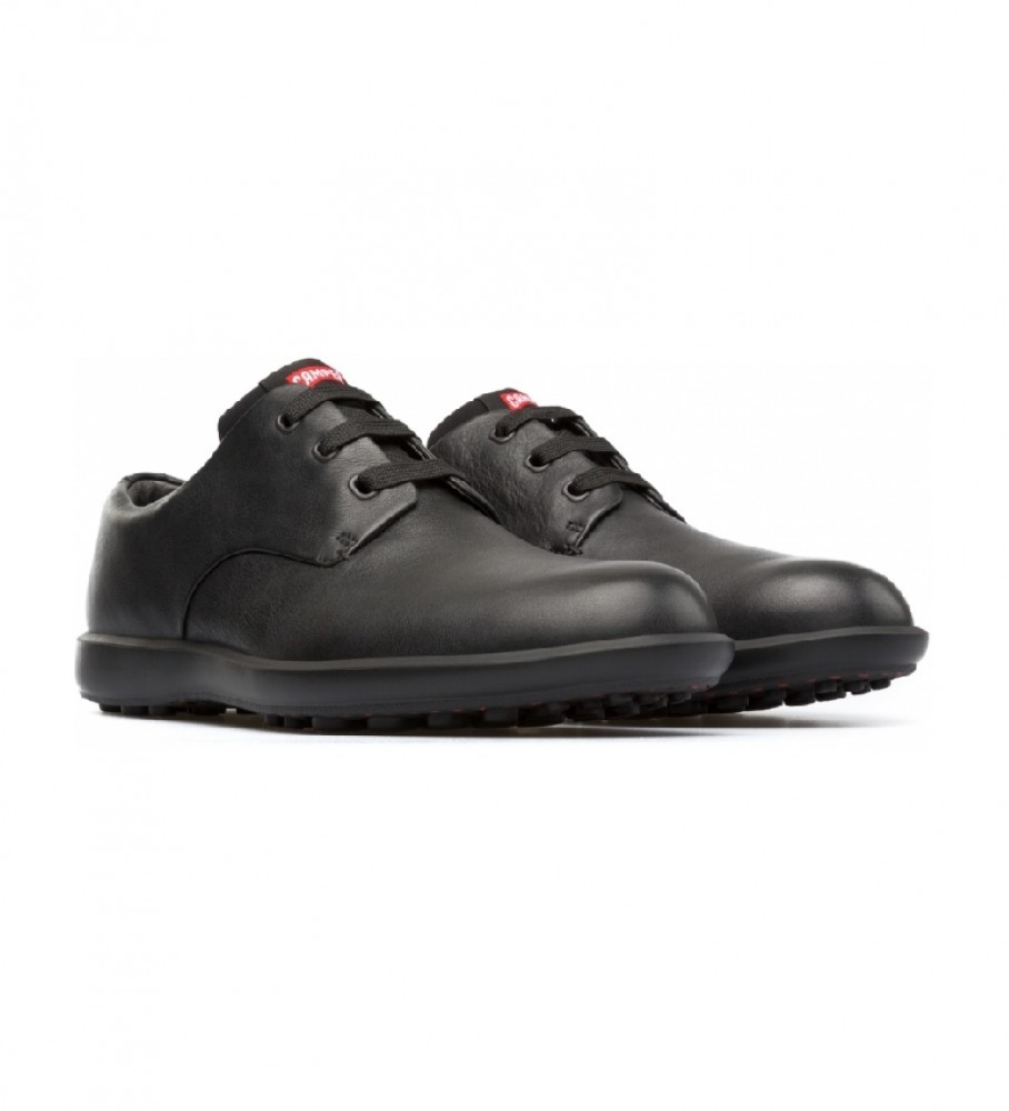 Sapatos de trabalho Camper Atom em couro preto