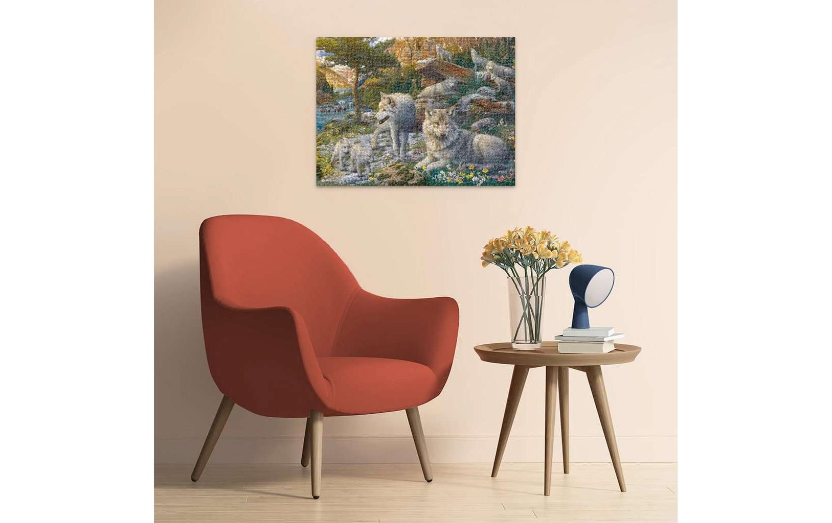 Puzzle Wolfsrudel im FrühlingserwachenKlassisches Puzzle mit Premium-Qualität