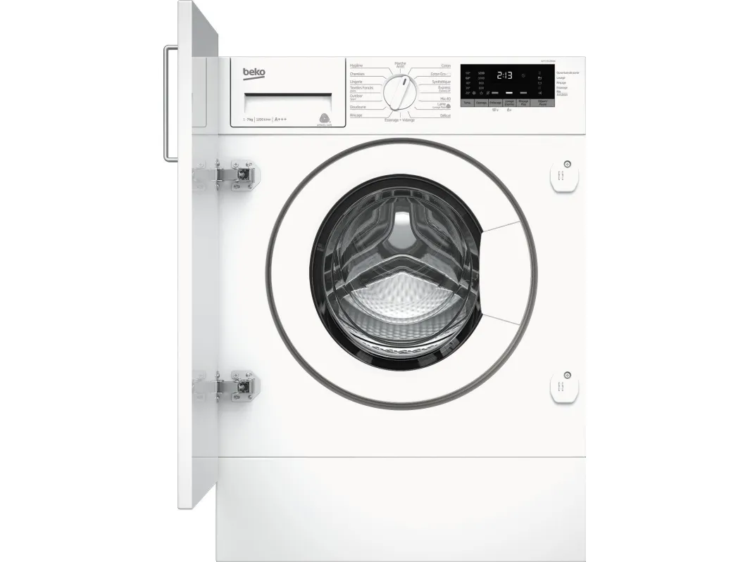 Beko WITC7612B0W - Vaskemaskine - bredde: 60 cm - dybde: 55 cm - højde: 82 cm - frontbetjening - 55 liter - 7 kg - 1200 rpm - hvid
