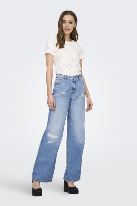 Jacqueline de Yong witte dames t-shirt