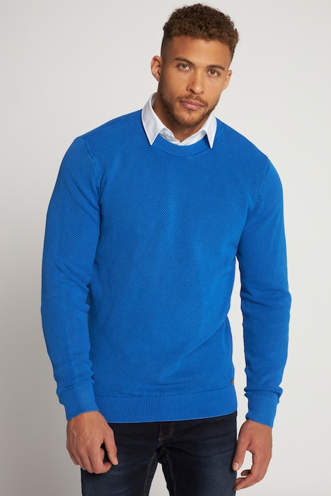 Pullover, Strukturstrick, Vintage Look, Rundhals