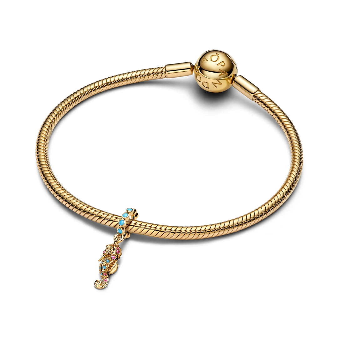 Pandora Gold Moments Seepferdchen Charm-Anhänger