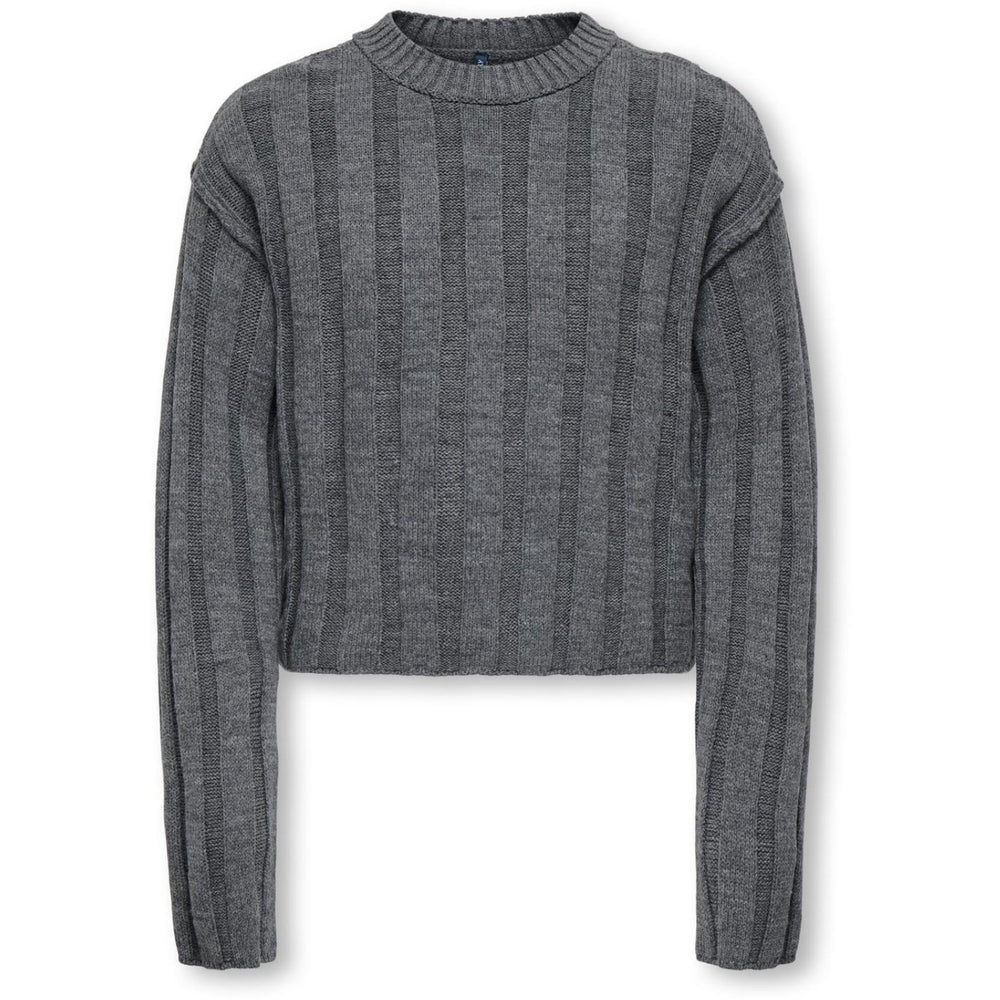 Køb kids ONLY Dark Grey Melange Kogtessa L/S O-Neck Pullover Knt