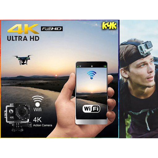 Câmera esportiva à prova d'água 4K