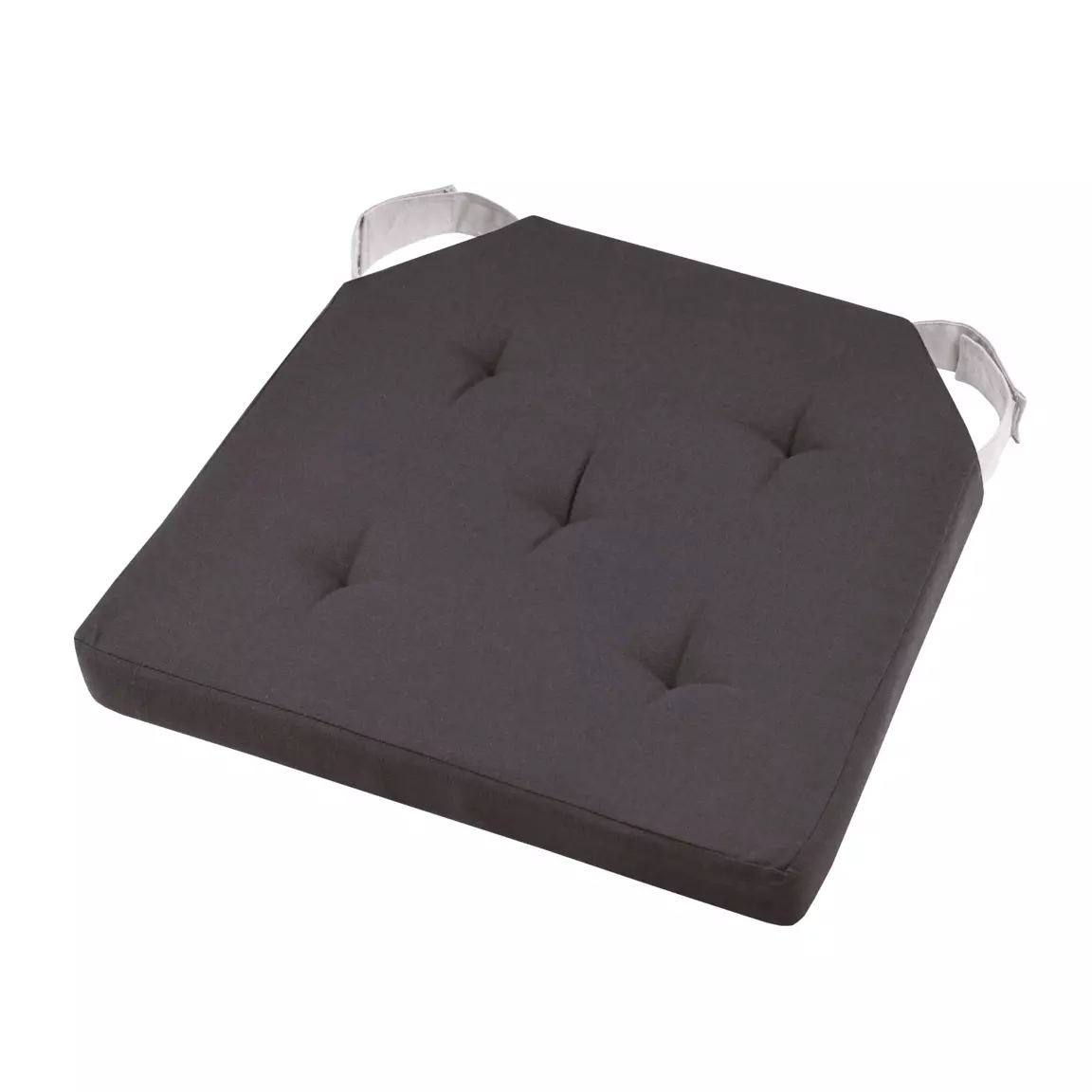 Galette de chaise carrée scratch (40 x 40 cm) Duo Gris anthracite