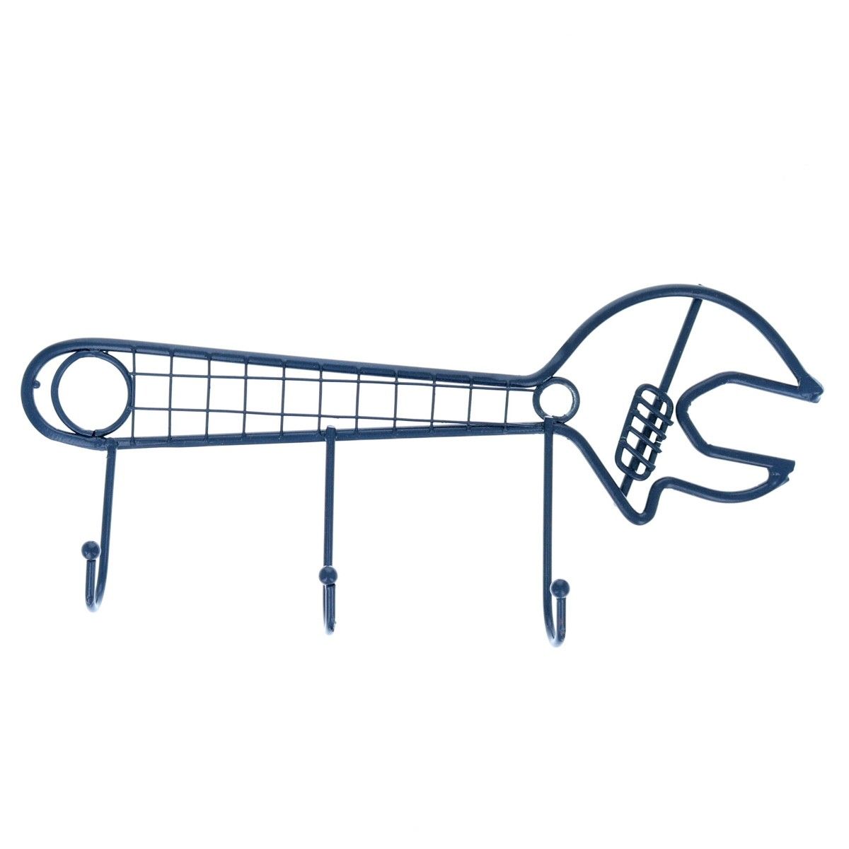 Patère métal bleu clé à molette Petit toi