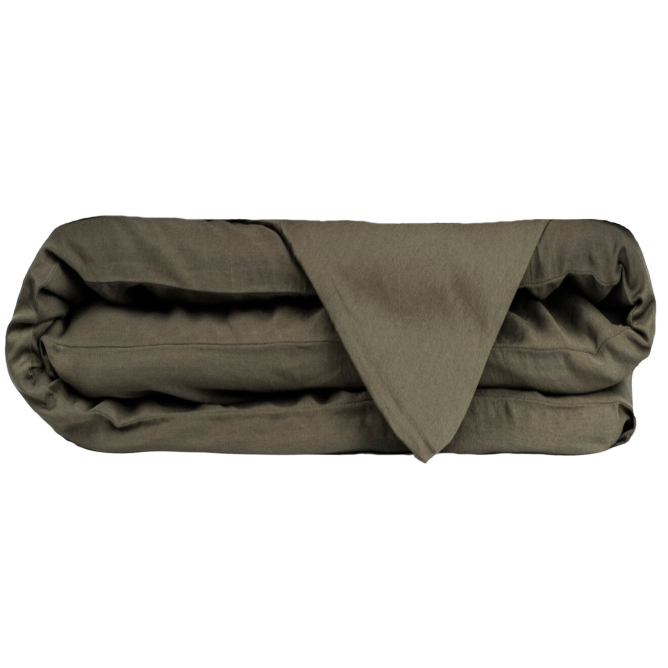Febronie Home Drap plat 100% Satin de Coton Julia kaki