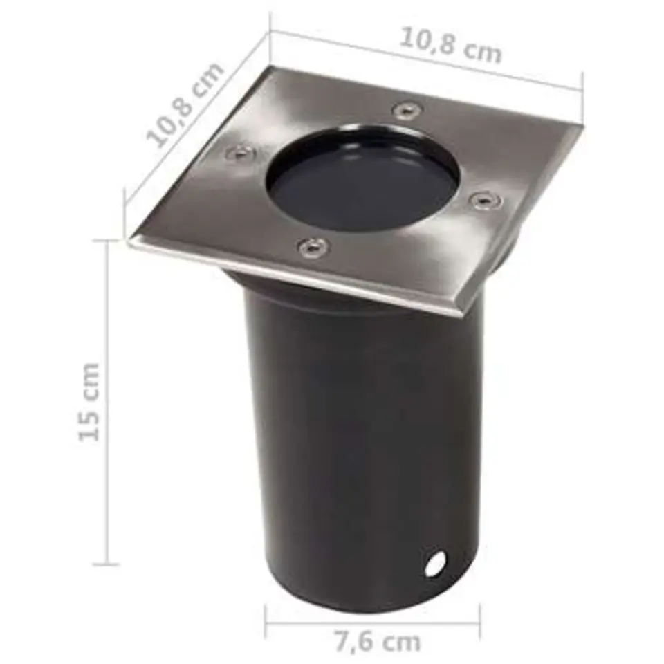 vidaXL - Spotlight - Zwart - Roestvrij staal - 3 stuks