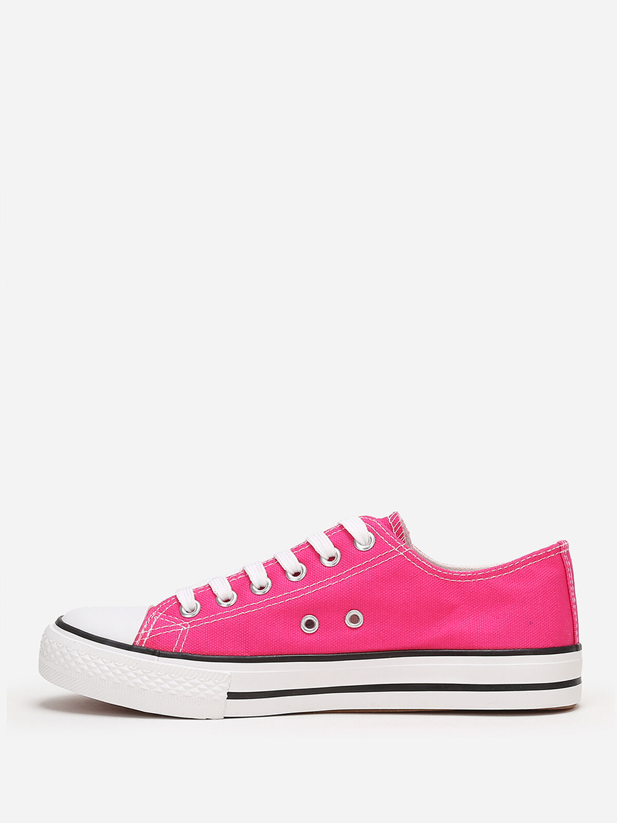 Tennis basses en toile- Fuchsia