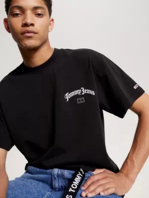 Camiseta Relaxed Fit com Logo nas Costas