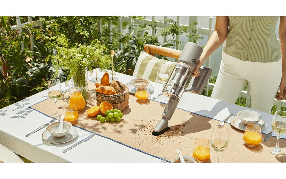 Akku-Hand- und Stielsauger Z10 Station Beige<br>Kabelloser Staubsauger mit Station und automatischer Entleerung