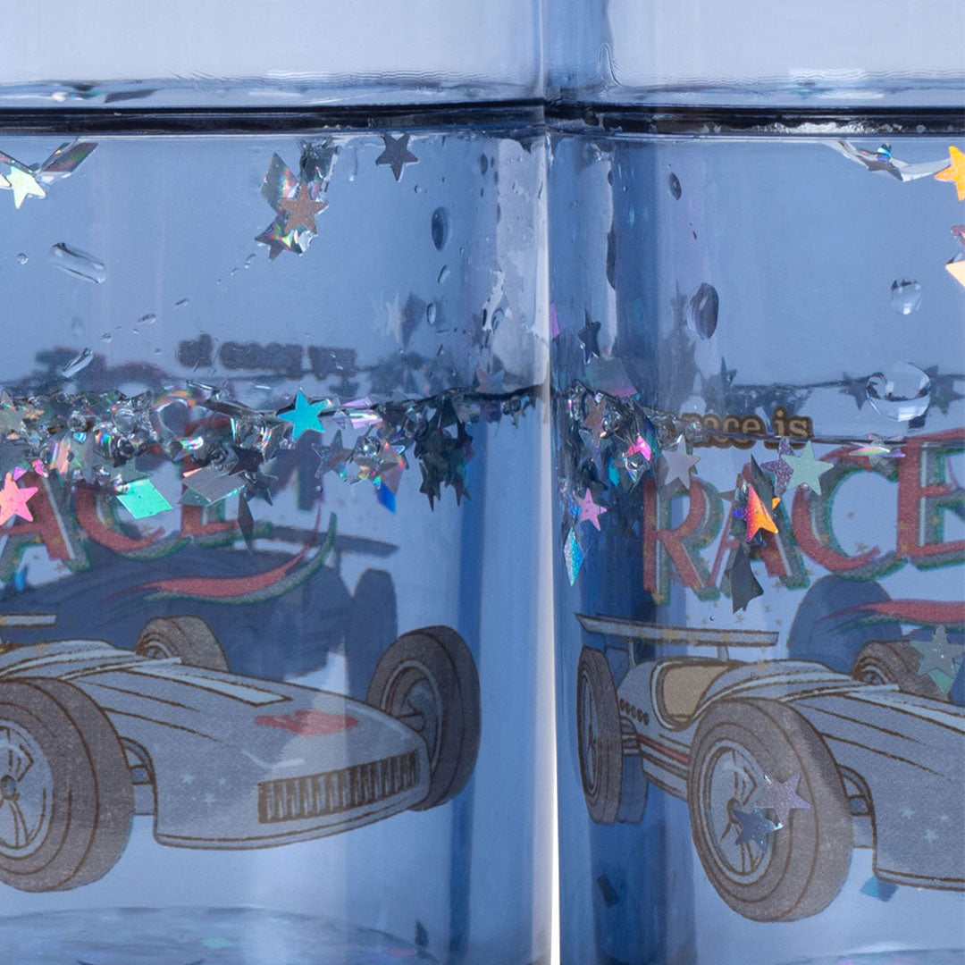 Konges sløjd kinderbekers met glitter race - 2st