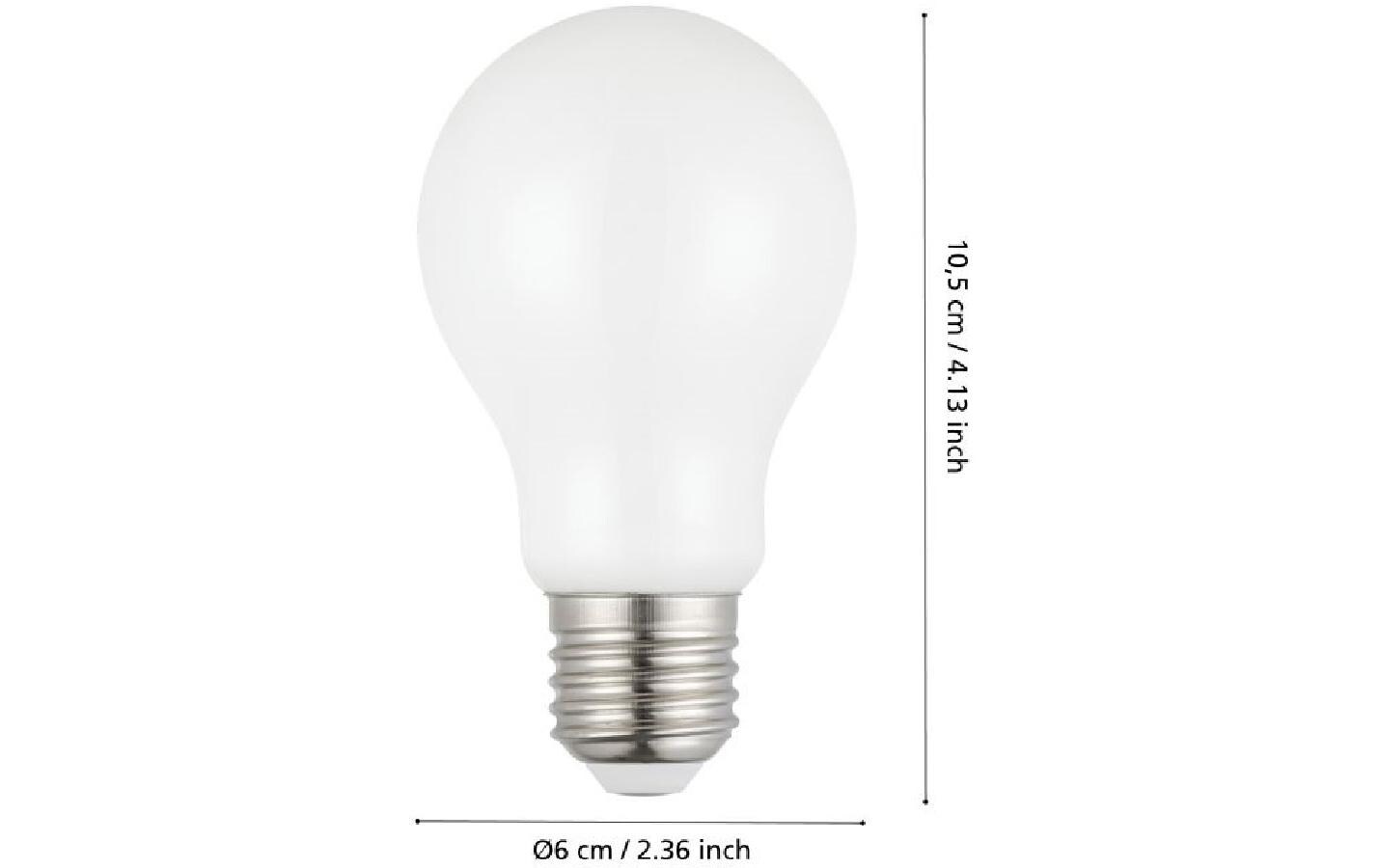 Lampe 9 W E27 WarmweissLED-Leuchtmittel mit weissem Glas