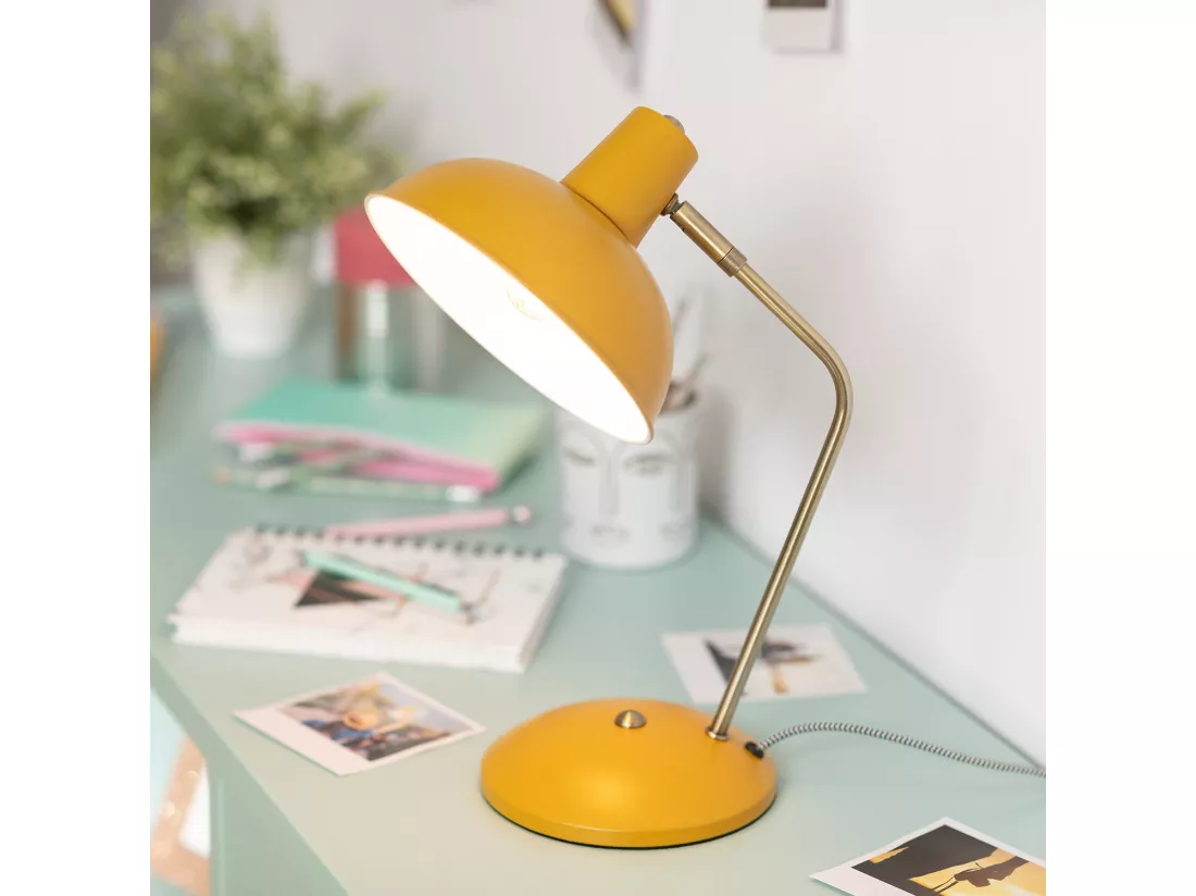 Lampe de Bureau Flex Métal Sahani Moutarde