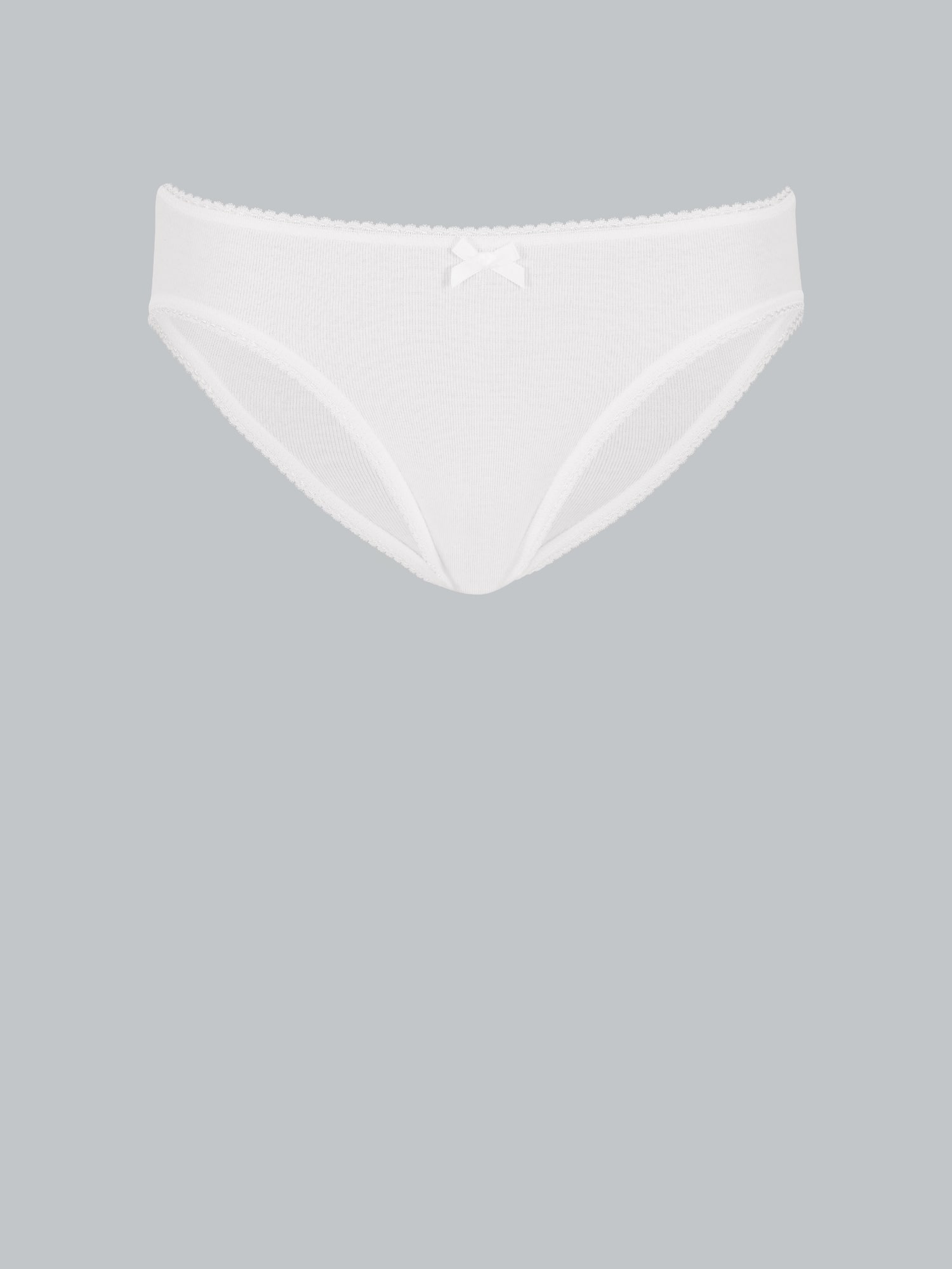 Hüftslip mit Spitze im Doppelpack Weiss