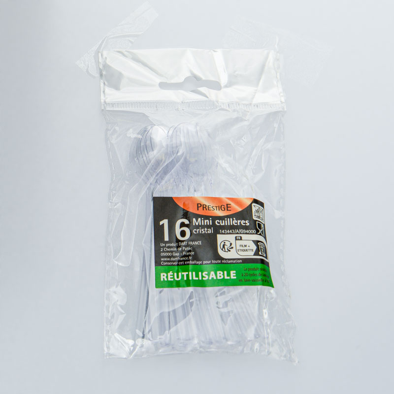 Lot de 16 mini cuillères réutilisables