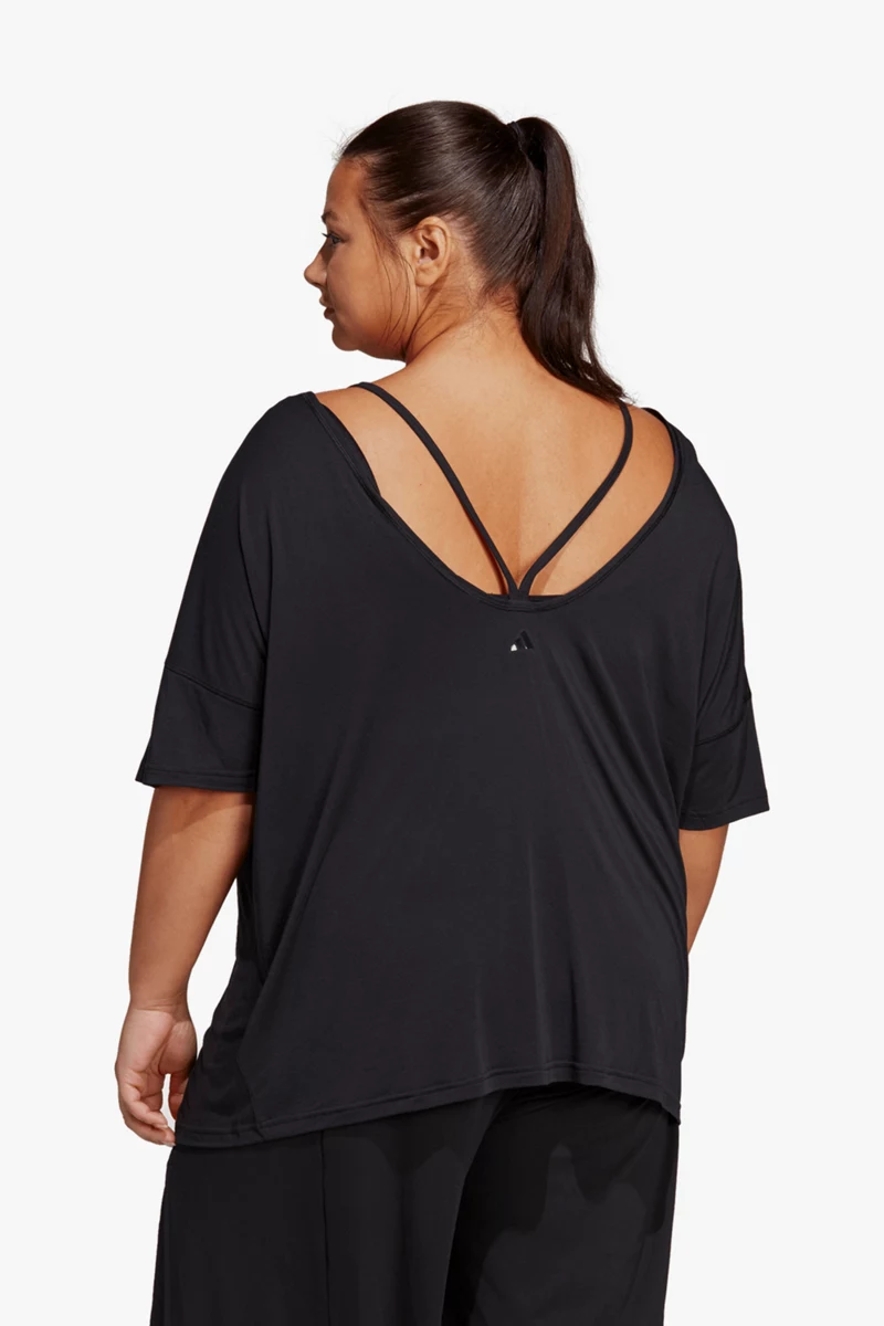 adidas Performance Yoga Studio Oversized Plus Size Damen T-Shirt