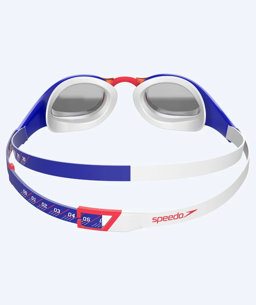 Speedo Elite svømmebriller - Fastskin Pure Focus Mirror - Rød/blå