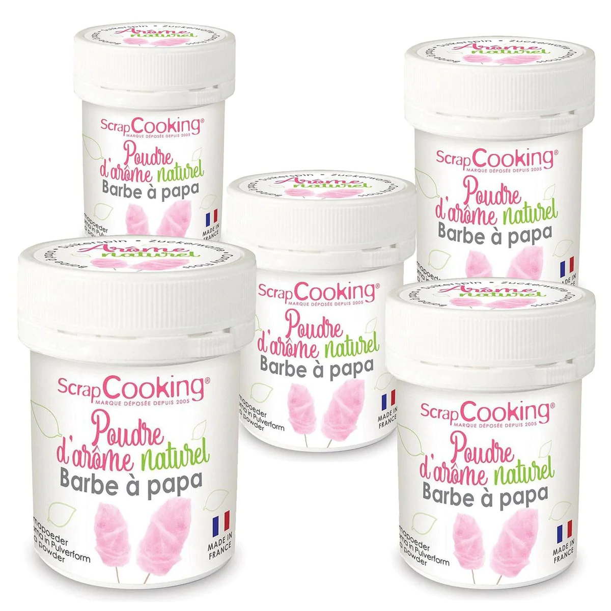 Arôme alimentaire naturel en poudre 75 g - barbe à papa Scrapcooking