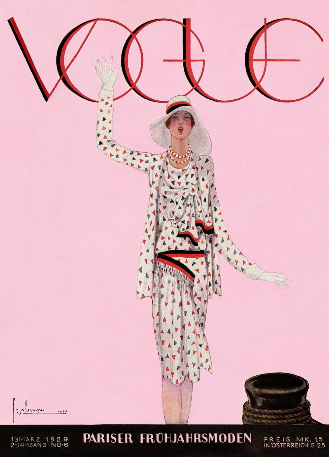 Cover, Georges Lepape IV by German Vogue Collection - Limited Edition. Edition of: 100. Archive Stamp.