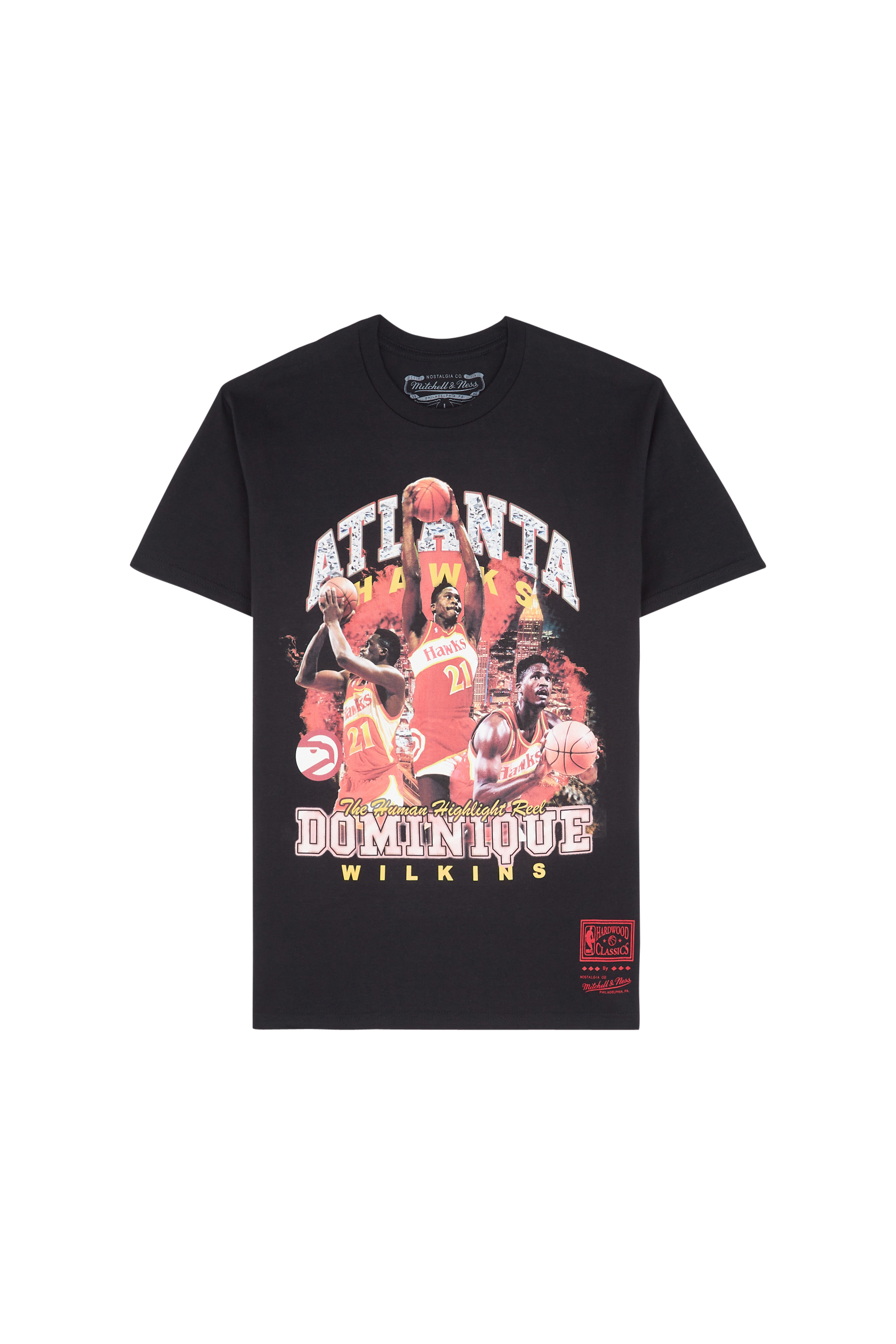 MITCHELL & NESS T-shirt BLING Dominique Wilkins Noir