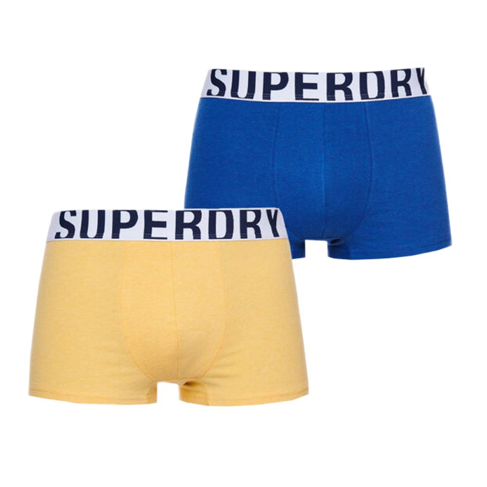 Superdry x2 Boxers Jaune/Bleu Homme Superdry M3110345A