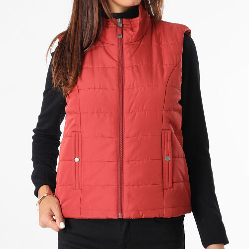 Doudoune Femme Sans Manches Simone Rouge Brique