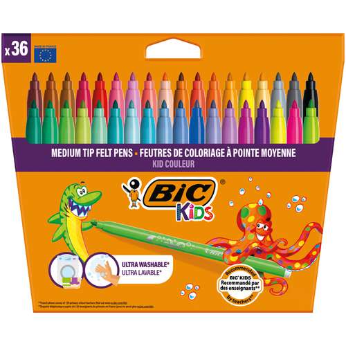 BiC® Kids Medium Filzstifte – 36er-Pack