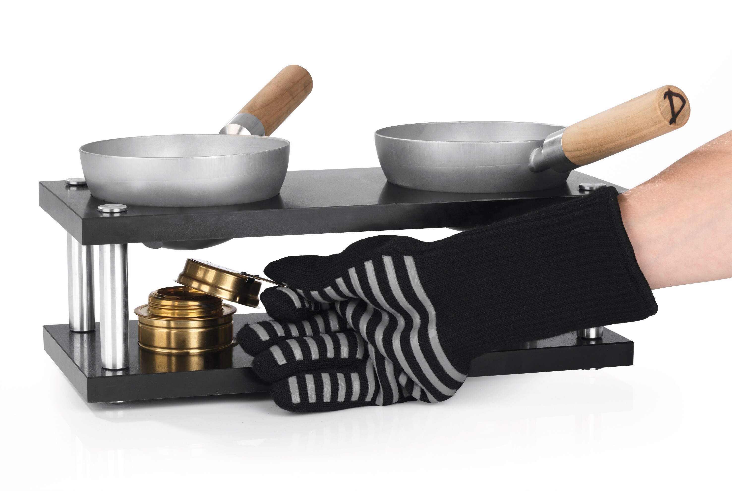 DeWok Grillhandschuhe 2er-Set schwarz/grau