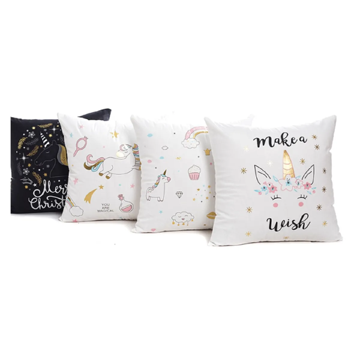 MARQUE GENERIQUE Housses de coussin licorne dessin animé 18