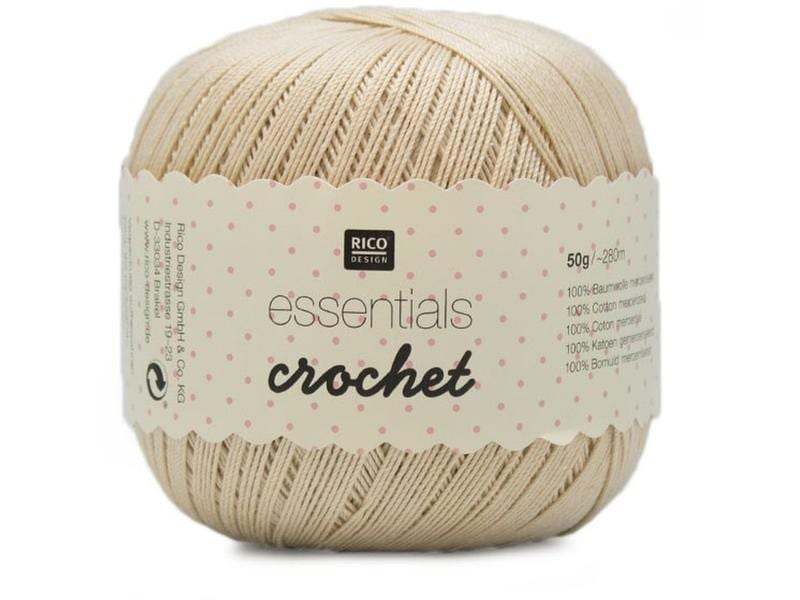 Rico Design Häkel- und Strickgarn Essentials Crochet 50 g, Häkelgarn für kreative Projekte