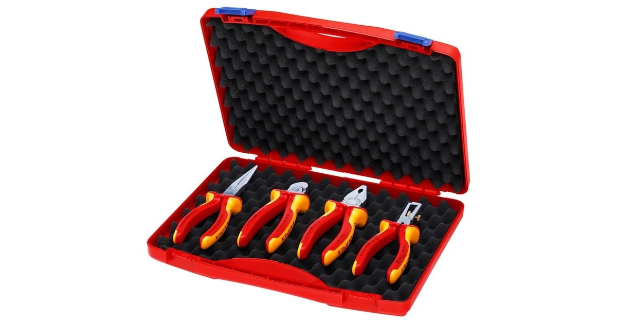 KNIPEXElektronica-set VDE 002015 tangenset  (Rood/geel, 4-delig)