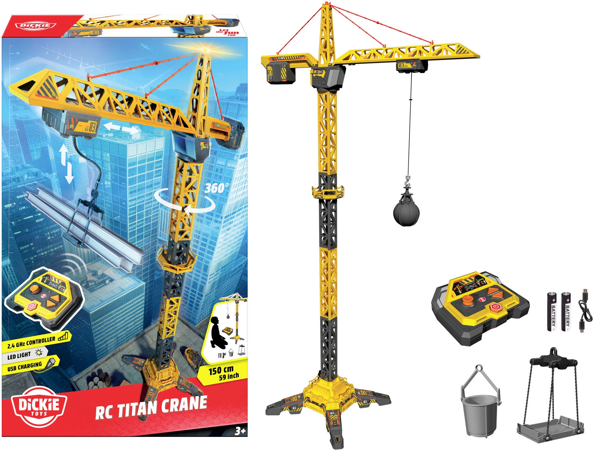 Dickie Toys RC-Auto »RC Titan Crane« mit Licht