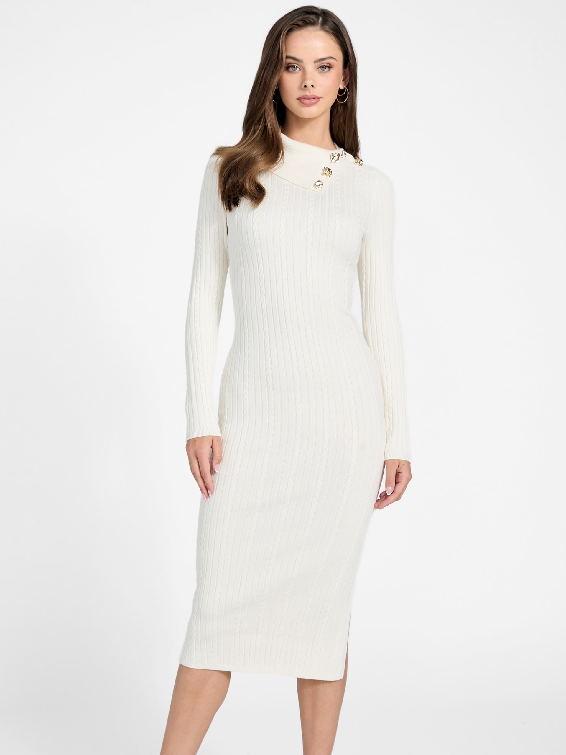 Vestido Eco Priscilla de Tricô com Cabos