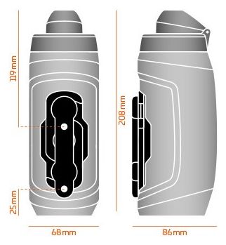Fidlock BidonTwist 590 ml Noir avec support Noir