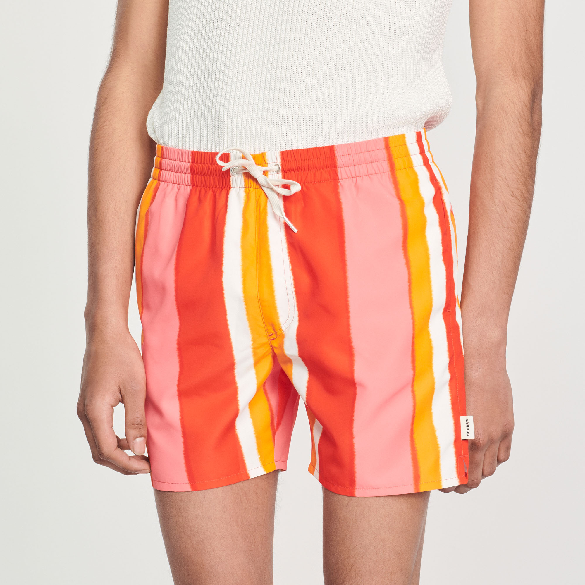 Maillot de bain imprime raye