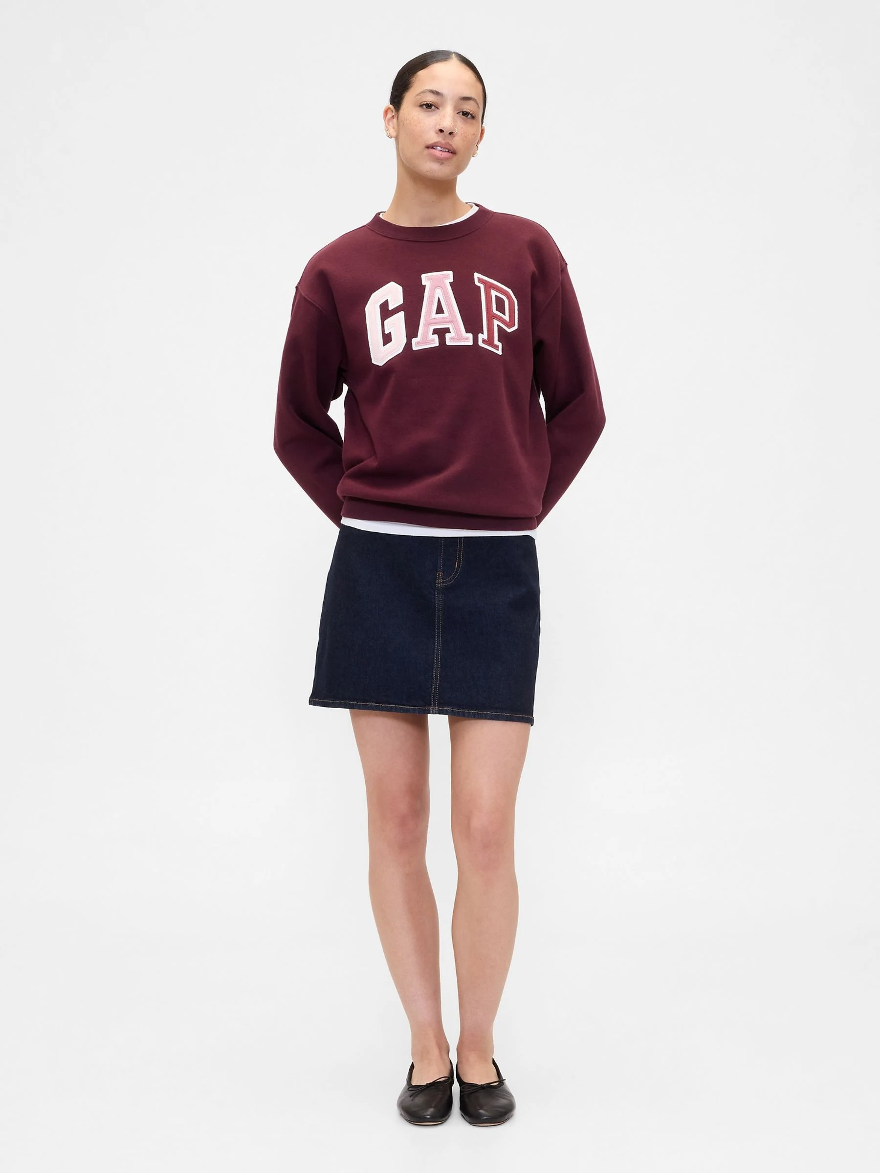 Rood - Gap - Relaxed sweatshirt met logo