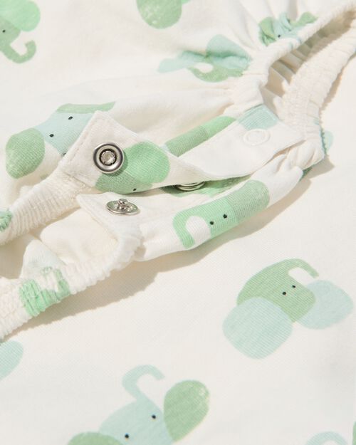 combinaison pour nouveau-né éléphants blanc cassé