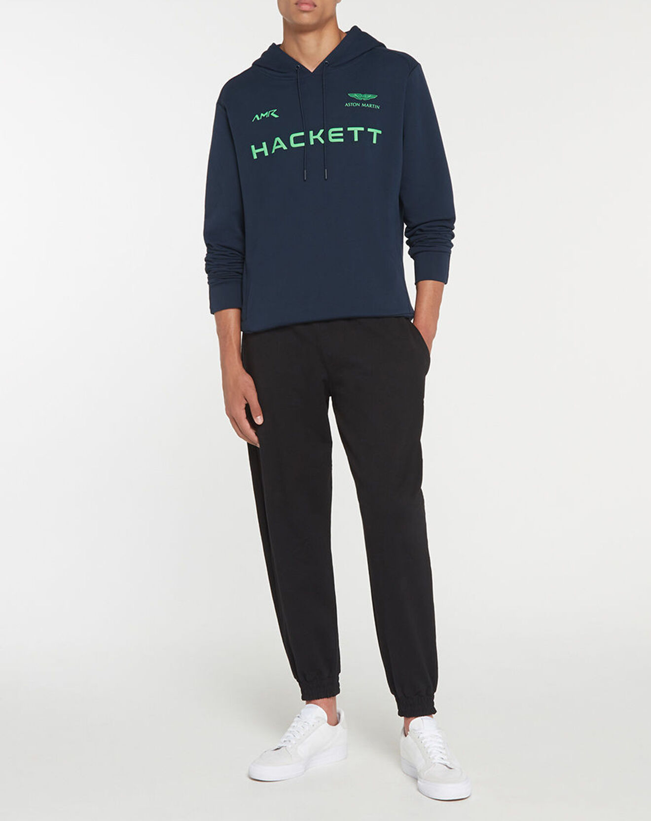 Hackett London Sweat à capuche Aston Martin Racing bleu marine/vert