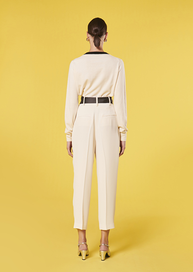 Pantalon Pagaécru en crêpe