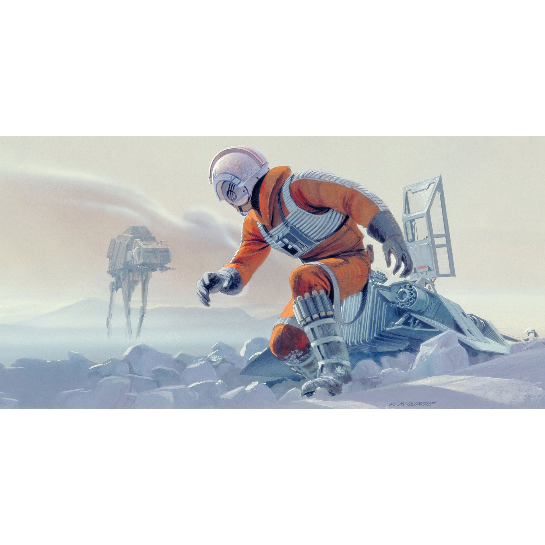 Vlies-Fototapete STAR WARS HOTH BATTLE PILOT - 500x250 cm