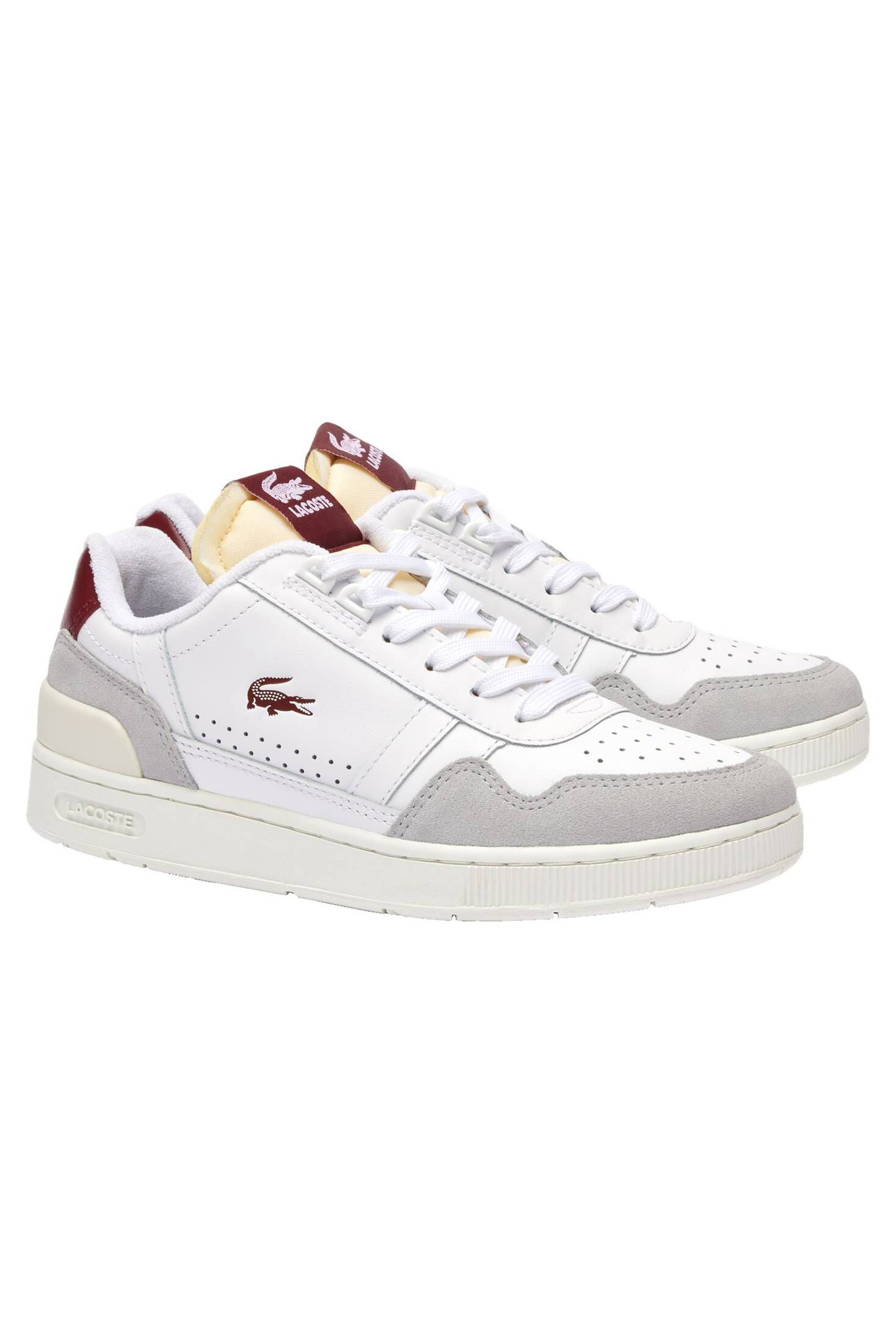 Lacoste| Damen Sneaker T-CLIP LEATHER COLOR POP