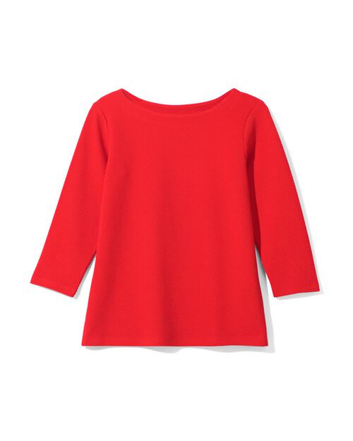 t-shirt structuré Kacey pour femmes rouge